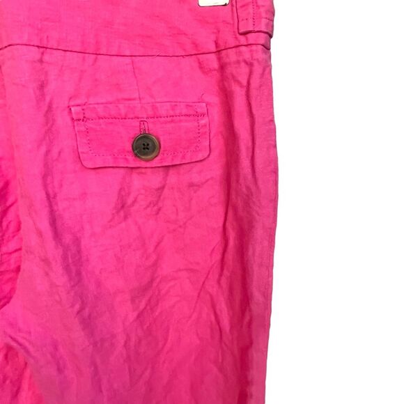 J. CREW BAIRD MCNUTT WEAVERS PINK LINEN PANTS SIZE 4 - Picture 5 of 7